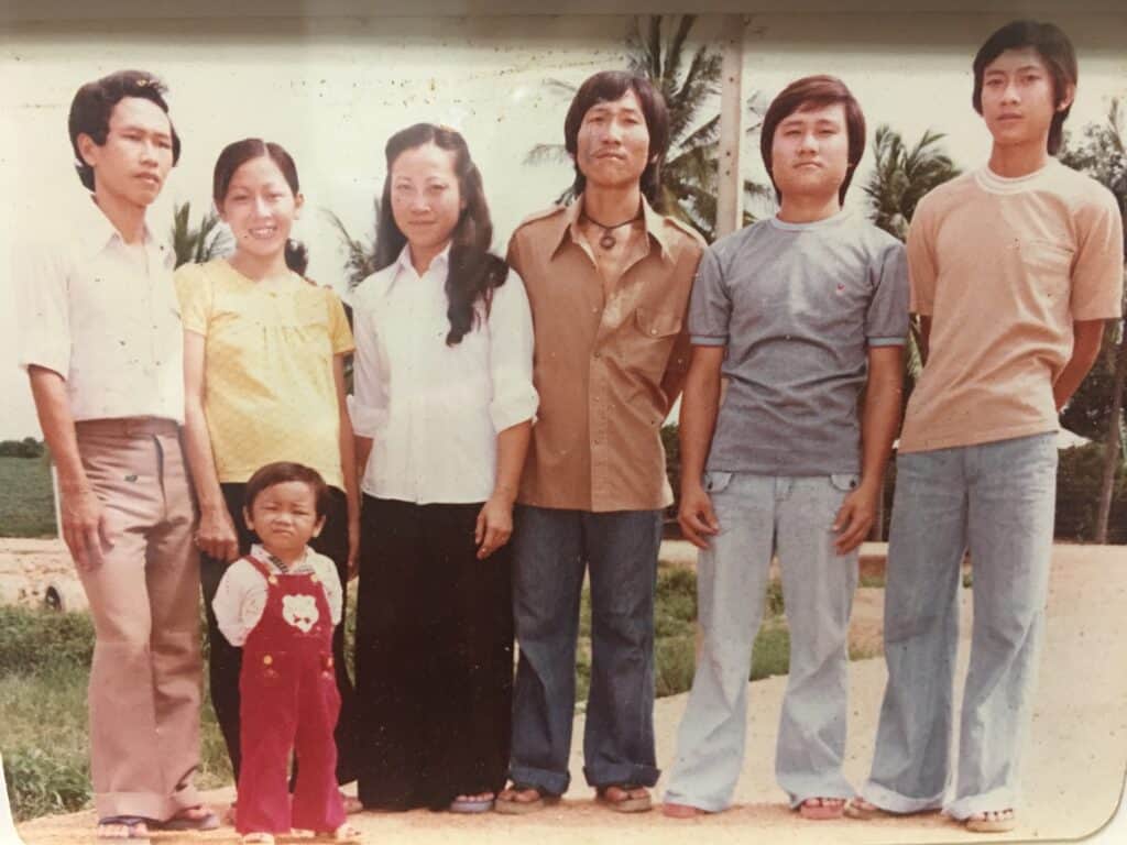 My parents, brother, some of their siblings before escaping Vietnam
