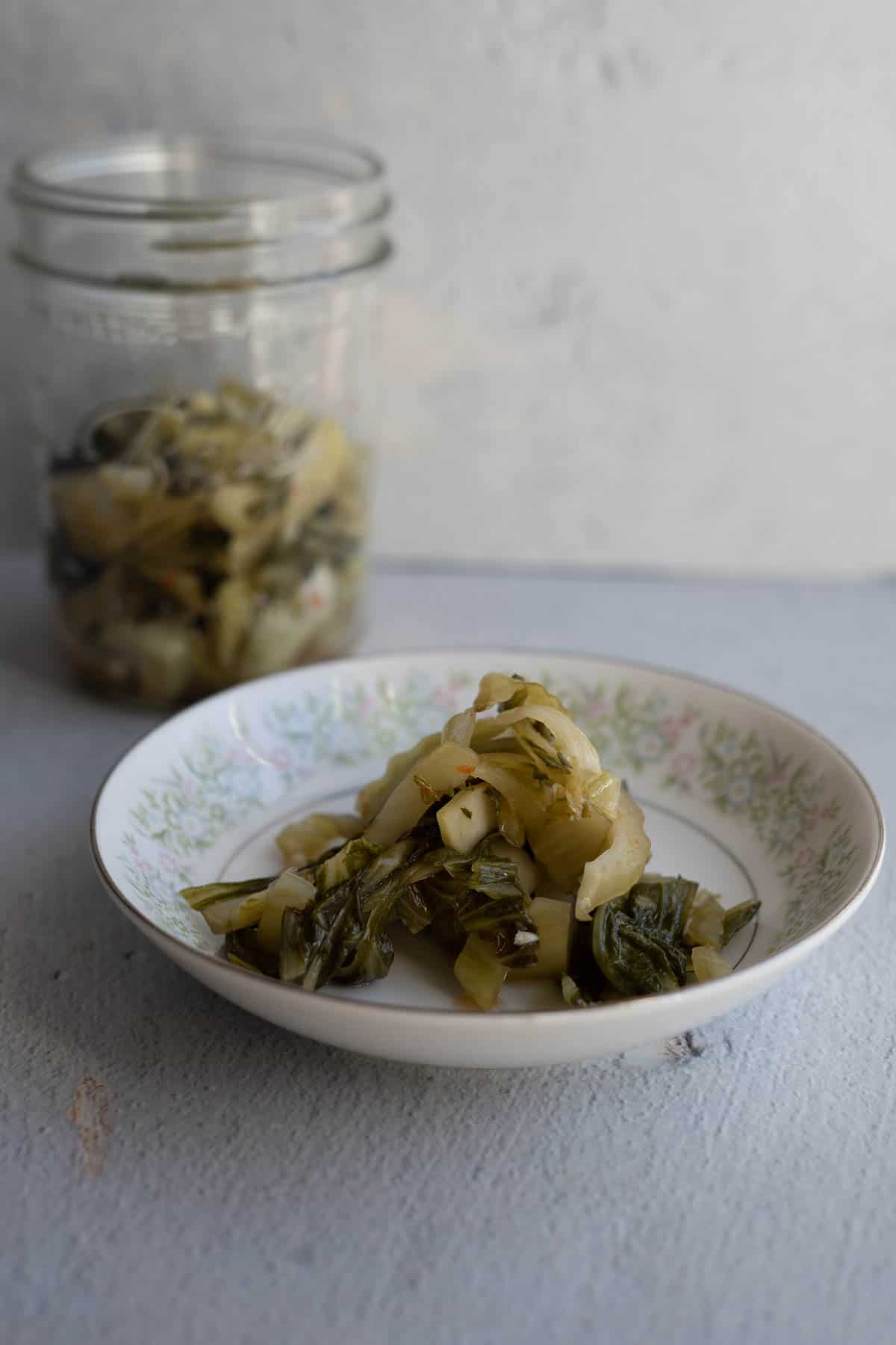 Fermented Mustard Greens - Amy Le's Kitchen