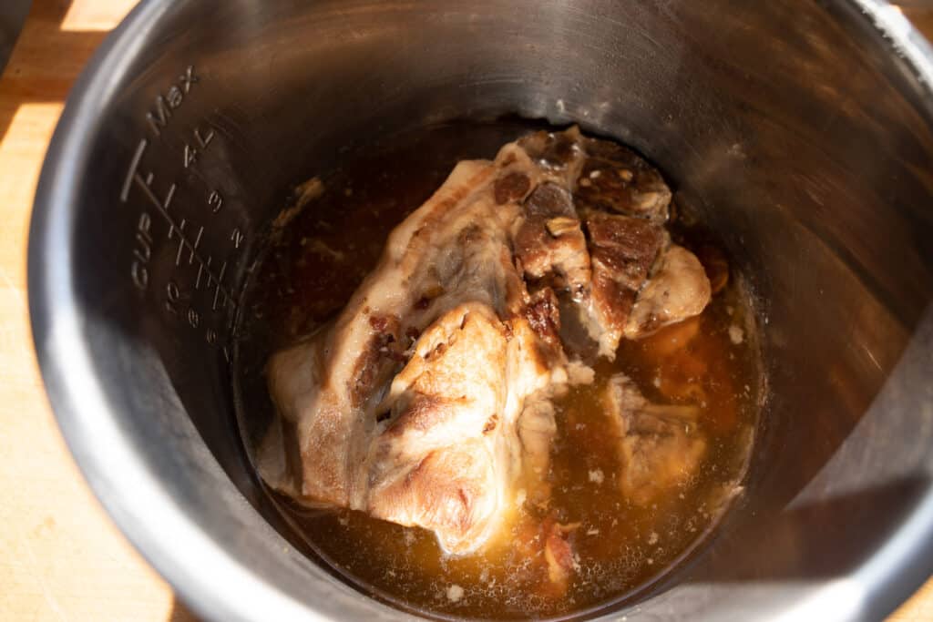 Instant Pot Kalua Pork done cooking 