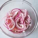 Pickled Red Onion Salad Dressing in a bowl