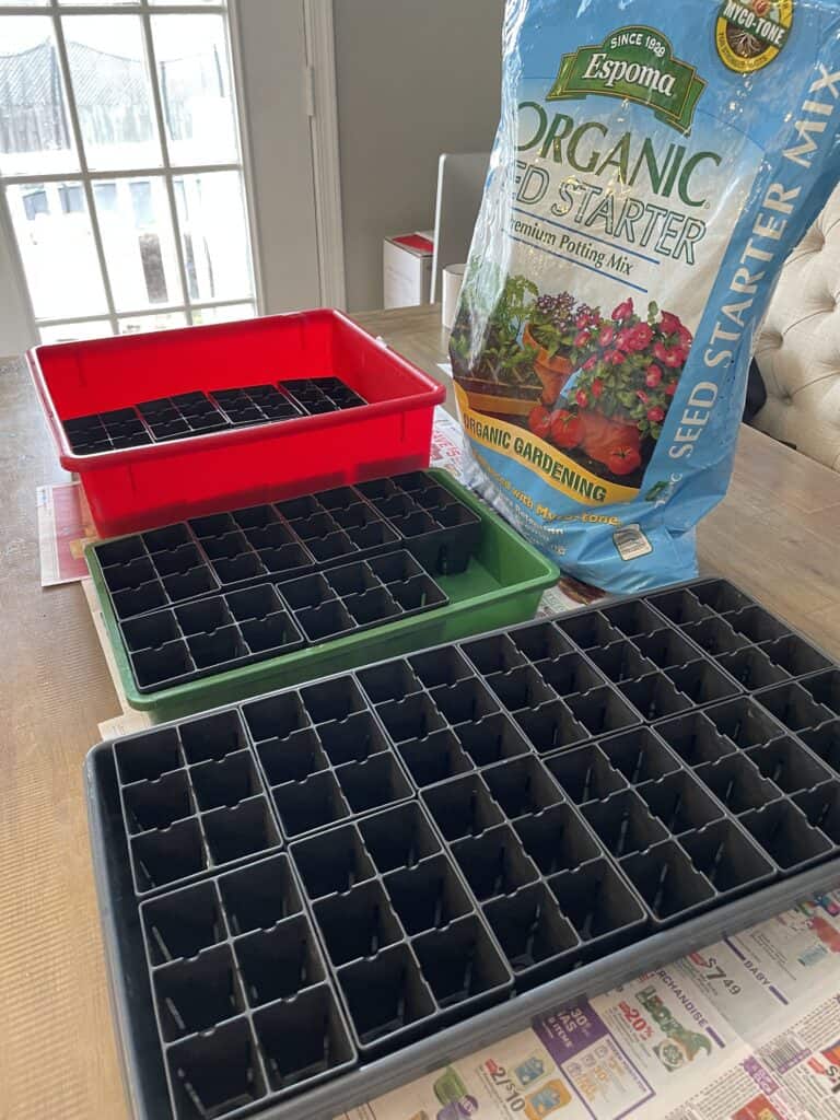 Upgraded seed starting trays from boot strap and epic gardening